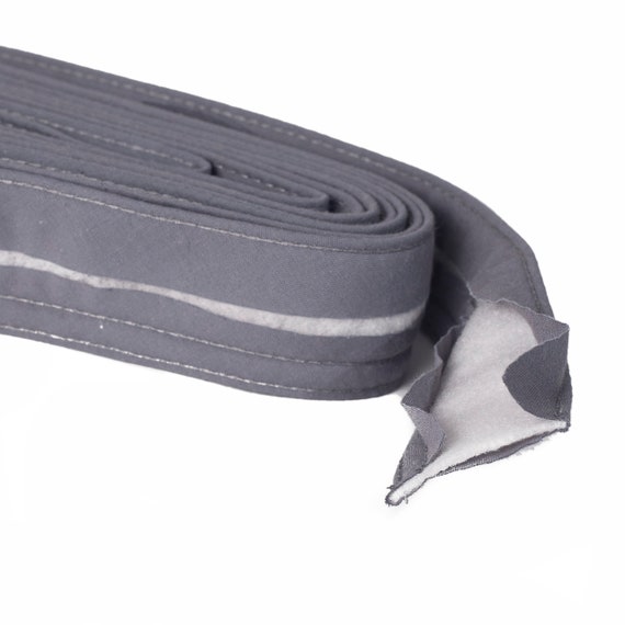 Hat tape 38 mm GRAY with FOAM smooth bias tape sweatband hat filler for  metres millinery supply PBW/WO3