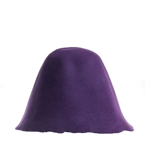 PURPLE hood wool felt body Millinery semi-product hat