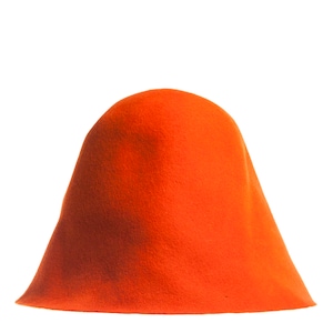 ORANGE hood wool felt body Millinery semi-product hat