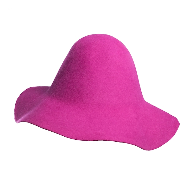 FUCHSIA MAGENTA wool capeline felt hood colors for Millinery semi-product hat