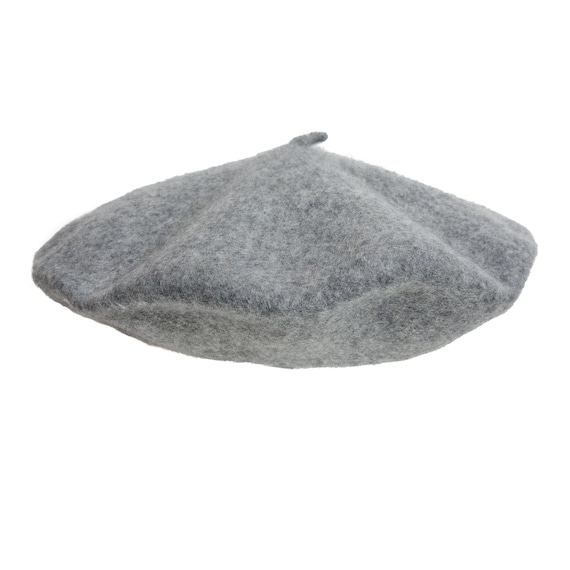 MELANGE GRAY BERET With Cabillou 100% Wool French Style - Etsy