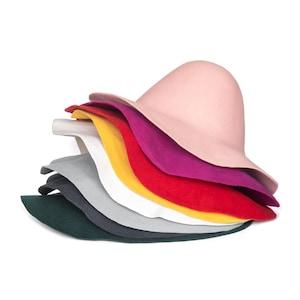 Feltro di lana CAPELINES 22 colori Cappello da modista semi-capeline