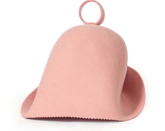 SAUNA Cap PINK baby Hat HandMade in Poland colors 100% wool bath