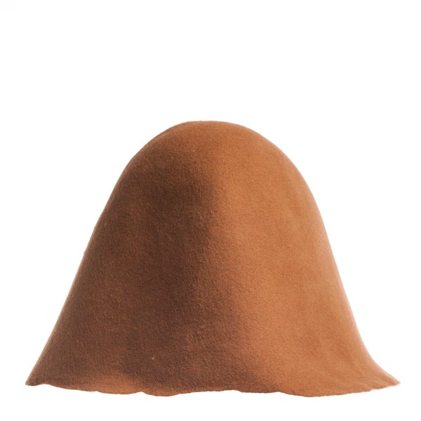 CAMEL hood wool felt body cone colors for Millinery semi-product hat