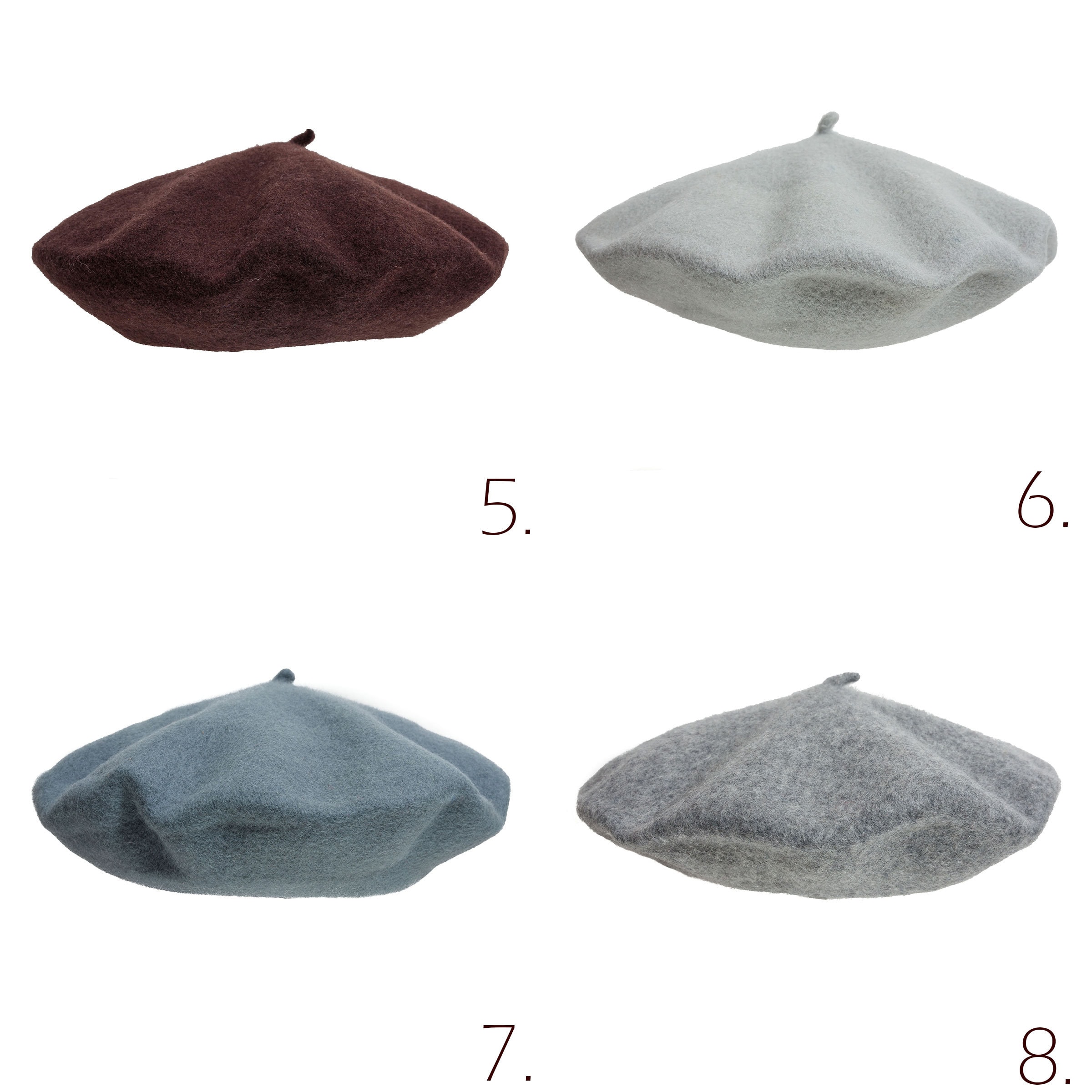 Wool BERET With Cabillou 30 Colors, Vintage French Style  display picture 1