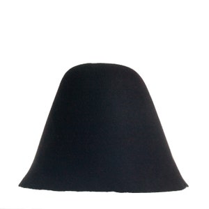 BLACK hood wool felt body Millinery semi-product hat