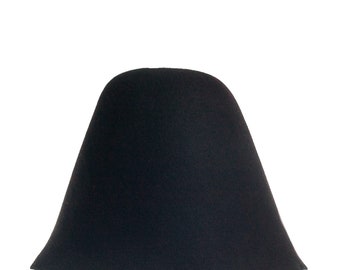 BLACK hood wool felt body cone colors for Millinery semi-product hat