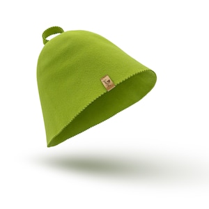 Gorro SAUNA VERDE 100% lana hecho a mano