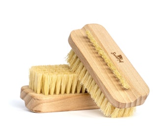 Wooden NAILS AND HANDS brush tampico hair, natural body brush
