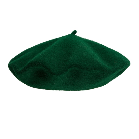 BOTTLE GREEN BERET With Cabillou 100% Wool French Style - Etsy display picture 3