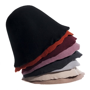 SET 8 PCS hoods wool felt body Millinery semi-product hat