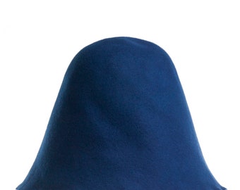 ROYAL BLUE hood wool felt body cone colors for Millinery semi-product hat
