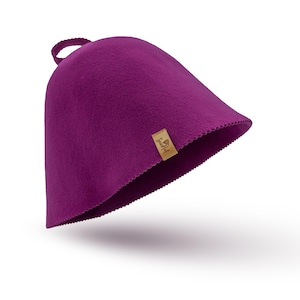 SAUNA Hat FUCHSIA 100% wool handmade