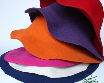 SET 6 PCS semi-capeline wool capelines Millinery semi-product hat