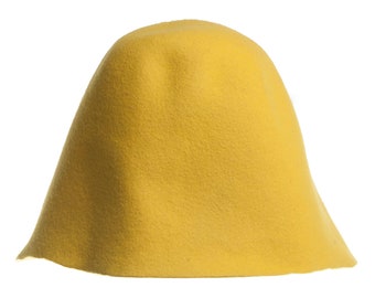 YELLOW hood wool felt body cone colors for Millinery semi-product hat