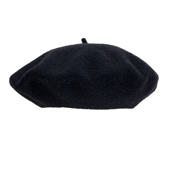 BLACK BERET With Cabillou 100% Wool French Style - Etsy Australia