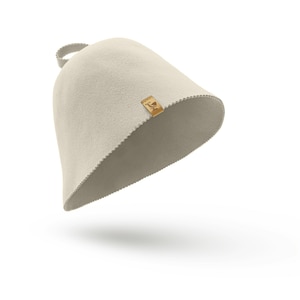 SAUNA Hat WHITE 100% wool handmade