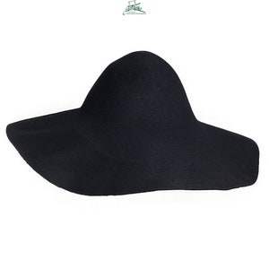 BLACK wool capeline felt hood colors for Millinery semi-product hat