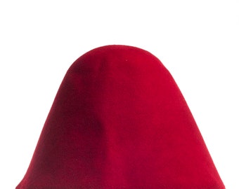 CHRISTMAS RED hood wool felt body cone colors for Millinery semi-product hat