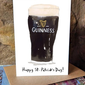 Joyeuse Saint-Patrick ! Carte de voeux Guinness