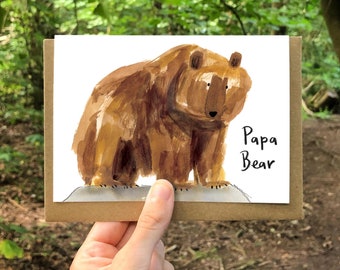 Papa Ours - Carte de voeux pour la fête des pères