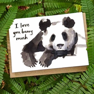 Eu te amo muito - Cartão de Saudações Panda