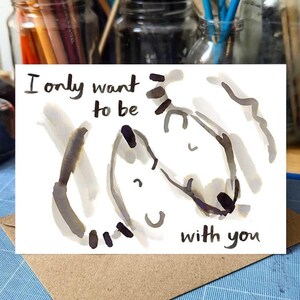 Solo quiero estar contigo - Tarjeta de pareja de osos polares