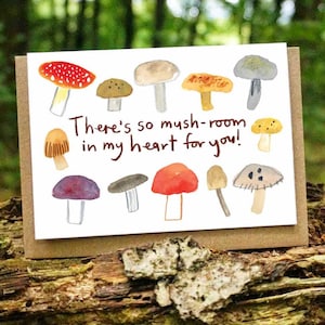 Er is zoveel paddenstoelen in mijn hart voor jou! Wenskaart