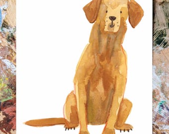 Original Fox Red Labrador Painting