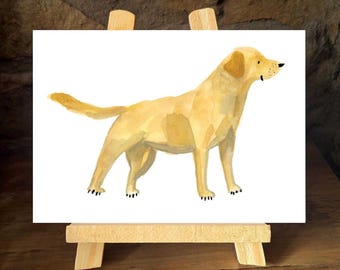 Illustrerat tryck av labrador retriever – 4 färgalternativ