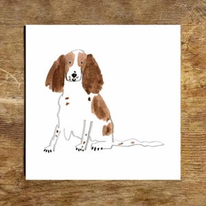 Illustrated Springer Spaniel Print- 2 Colour Options