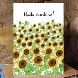 Bonjour soleil ! Carte Tournesol