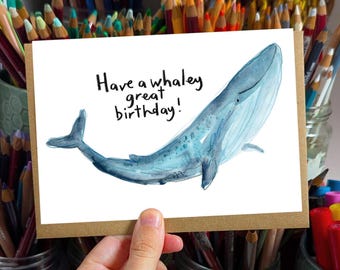 Carte d'anniversaire baleine