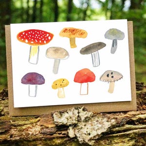 Carte de voeux champignons/champignons vénéneux