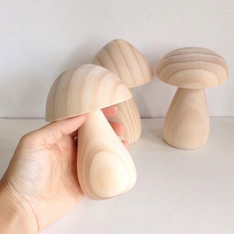 Paint Your Own Wooden Mushrooms - Journey Of Something main image 0