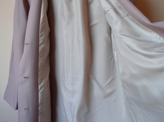 80s pastel pink beige trench coat / vintage mauve… - image 8