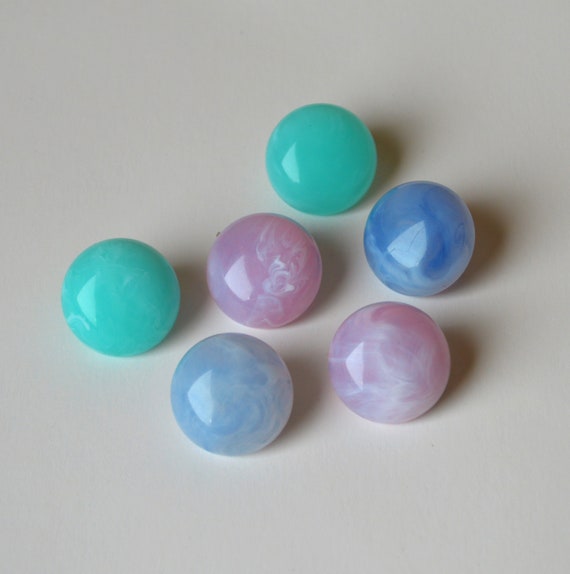 70s three pairs of pastel color clip on earring /… - image 7