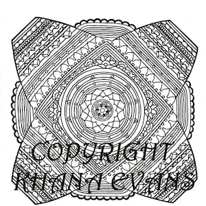 PDF A4 Impressão Cobertor do Universo de Sophie para colorir em folha de design - caneta desenhada à mão e interpretação de tinta