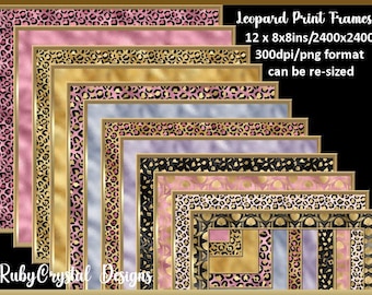 Elegant  Square 24 x Patterned Frames png 8x8ins