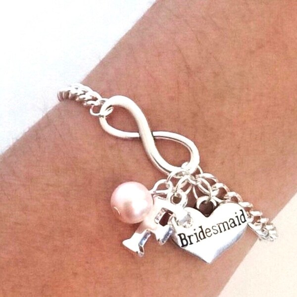 Bestseller! Initial Bracelet Personalised Gift Bridesmaids Jewellery Wedding