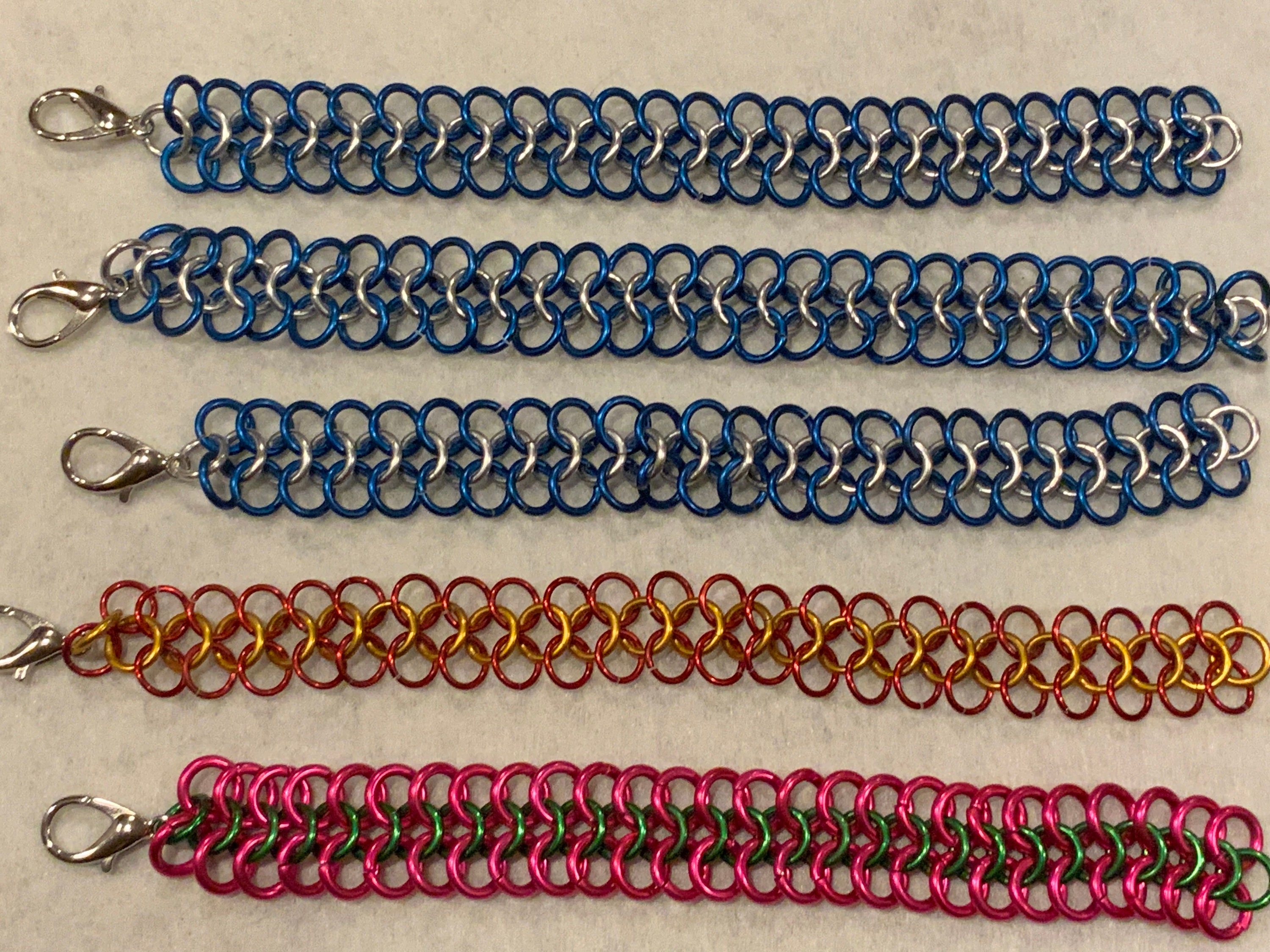 European 4/1 Open Weave Chainmail Bracelet - Etsy