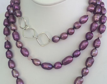 Lavender Pearl Necklace