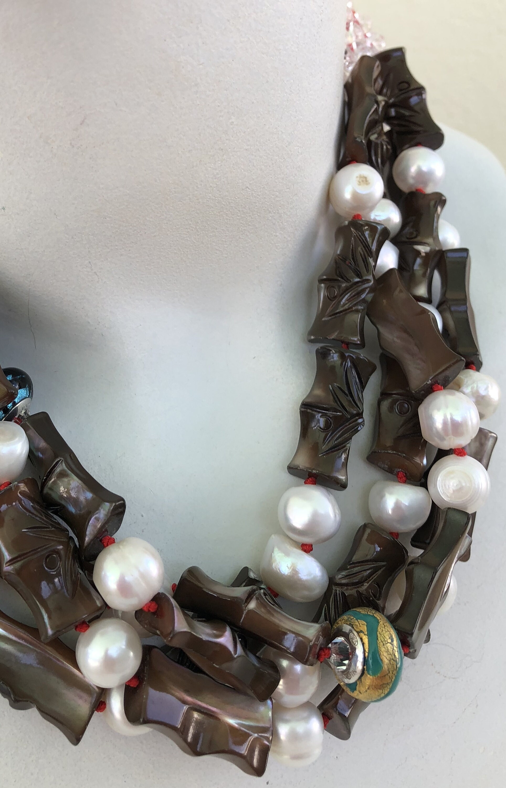 Carved Pearl Necklace