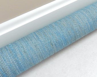 Door Draft Stopper - WATERPROOF UPHOLSTERY Fabric - 28" to 42" -  Door Snake - Draft Blocker - Window Draft Stopper - Blue Draft Stopper