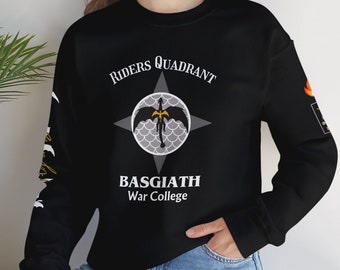 Basgiath War College sweatshirt, Riders Quadrant, Fourth wing merch, Iron flame gift, rebecca yarros, Empyrean series, Book lover gift