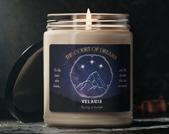 ACOTAR merch, Velaris Candle, A court of thorns and roses merch, Book lover gift, Court of Dreams, Bookish candle, ACOTAR gift, Rhysand