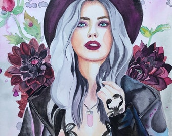 Scorpio Horoscope Giclee Print, Zodiac Art, Christmas Gift