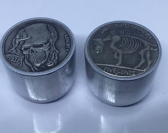 Skull and nail with skeleton buffalo. Please read full description.