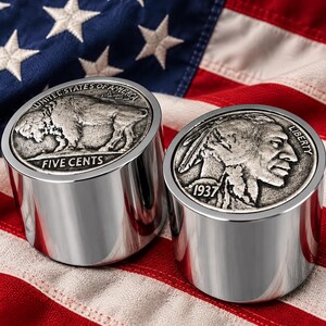 Domed Indian Buffalo nickel  Guitar Knobs. Read full description.