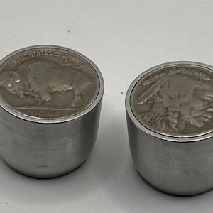 Authentic Indian/buffalo nickel volume and tone control knobs.